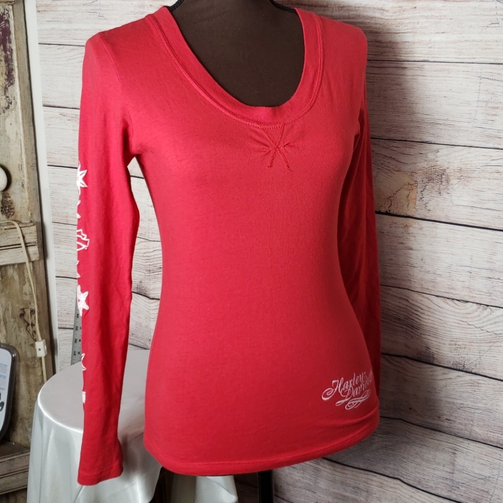 Harley Davidson Christmas Long Sleeve T-Shirt(1-E)